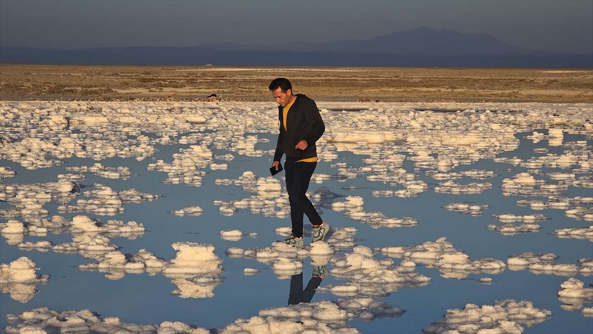 Tuz Gölü’nde doğal sanat eserleri oluştu 3